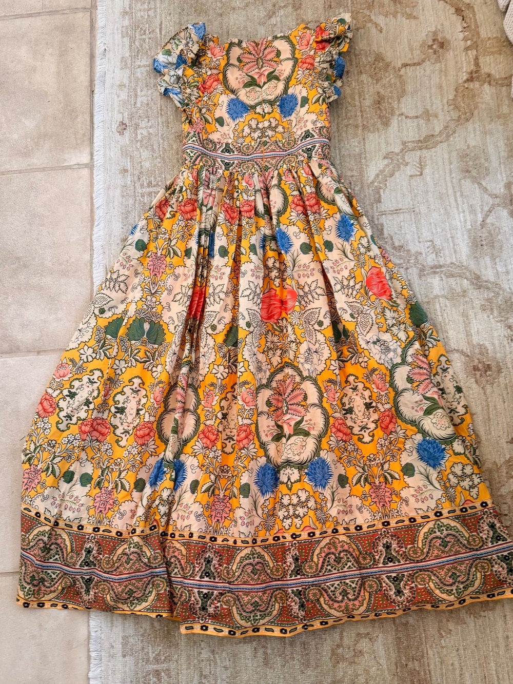 ‘A Loves A’ yellow patterned sundress NWT Size Small - Picture 3 of 3